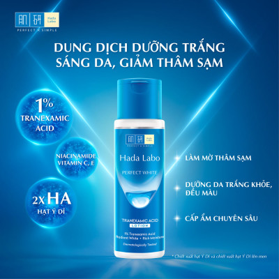 [Gift] Dung dịch dưỡng trắng da tối ưu Hada Labo Perfect White Tranexamic Acid Lotion 20ml