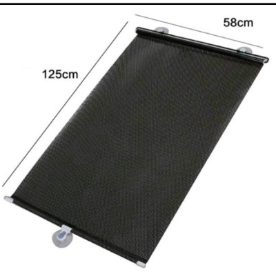 Màn Che Chống Nắng Ô Tô Rèm Cuộn Che Nắng Có Nút Hít Hít Kính 58x125cm (lớn)