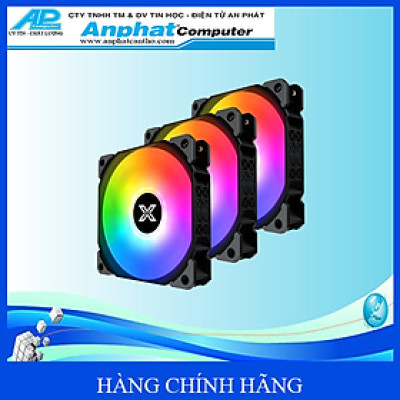  Bộ 3 Fan XIGMATEK STARZ X22A ARGB Black - Hàng Chính Hãng