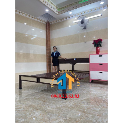 Giường sắt kiểu hộp nhiều kích thước