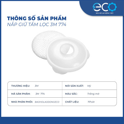Nắp nhựa 3M 774 giữ tấm lọc 7711 dùng cho mặt nạ phòng độc 3M 3100/3200