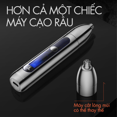Máy cạo râu coocaa Lightsaber KKGJ031-Chuyên Gia Cạo Râu, Thiết Kế Turbo Với Bộ Cắt Phẳng, Mạ Kim Loại, Chống Nước IPX7 - Hàng Chính Hãng