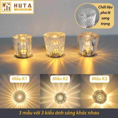 Đèn Bàn Led Quầy Bar HUTA PLCOC Cao Cấp Sang Trọng Pin Sạc Tích Điện, Ánh Sáng Vàng Trang Trí Bàn Ăn, Nhà Hàng, Lounge, Sự Kiện