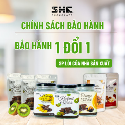 Hộp 6 thanh socola đen nguyên chất - SHE Chocolate - Hộp 48g - Quà tặng giàu chất dinh dưỡng, bổ sung năng lượng. Quà tặng sức khỏe, quà tặng người thân, dịp lễ, thích hợp ăn vặt