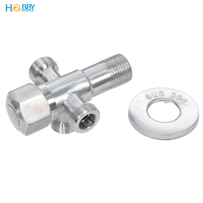 Van chia nước 3 nhánh ren ngoài 21 inox 304 Hobby home decor DNV4
