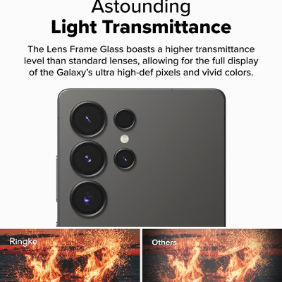 Dán camera Ringke Lens Frame Glass cho Samsung Galaxy S25 Ultra  chống trầy xước, kèm khung dán_ Hàng Chính Hãng