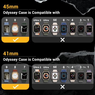 Ốp Case Odyssey cho Apple Watch Series 7/8/9 Size 41mm/45mm - Hàng Chính Hãng