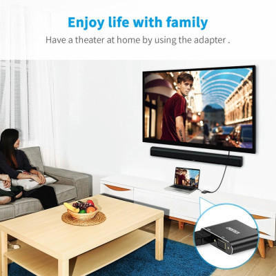 Hub chia cổng đa năng 2 in 1 Type-C thành cổng VGA Full HD & cổng HDMI chuẩn 4K hiệu CHOETECH M07BK dành cho Macbook Pro / Smartphone  - Hàng chính hãng