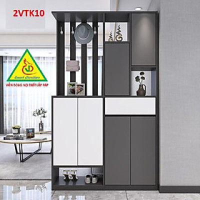 Tủ kệ trang trí kiêm vách ngăn phòng khách , nhà bếp 2VTK10 - Nội thất lắp ráp Viendong Adv