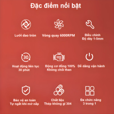 Máy thái lát, thái sợi hành lá, tỏi, ớt và rau củ quả dùng cho quán ăn, nhà hàng, khách sạn. Thương hiệu Mỹ cao cấp Septree - GJ806. Hàng chính hãng
