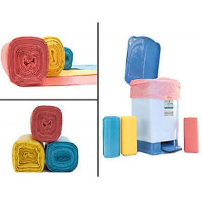 03 Cuộn Túi Đựng Rác Màu Tự Hủy Nặng 1kg