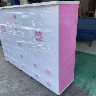 Tủ áo dễ thương trẻ em hình mèo Tundo ngang 1m6 x Cao 1m25 x sâu 45 cm