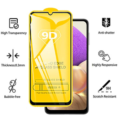 Dán kính cường lực full 9D tràn màn hình dành cho SamSung Galaxy A22 5G phủ màu - Hàng nhập khẩu