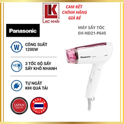 Máy Sấy Tóc Panasonic EH-ND21-P645 - Công suất 1200W - Hàng chính hãng - Bảo Hành Chính Hãng 12 tháng, Chất lượng Nhật Bản