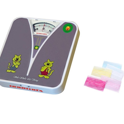Cân Sức Khỏe 120kg Nhơn Hòa NHHS-120-K2 (Giao màu ngẫu nhiên) + Tặng 10 Khẩu Trang Màu Sắc Ngẫu Nhiên