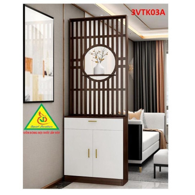 Vách ngăn phòng khách nhà bếp, Tủ kệ vách ngăn phòng 3VTK03A - Nội thất lắp ráp Viễn Đông ADV