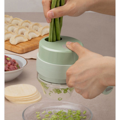 Máy xay mini cầm tay 3 trong 1 (máy xay nghiền tỏi ớt, rau củ, sinh tố;, máy nạo gọt hoa quả; máy cắt sợi, thái lát đồ ăn) dễ dàng vệ sinh - Chính hãng MINIIN (Giao màu ngẫu nhiên)