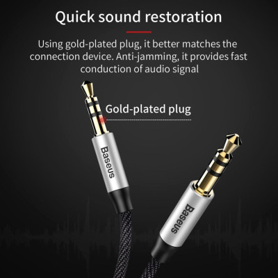  Dây cáp âm thanh Audio 3.5 Baseus M30 LV141- hàng chính hãng.