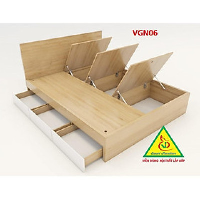 Giường ngủ gỗ MDF - kiểu dáng đơn giản hiện đại VGN06