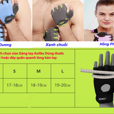 Găng Tay Tập GYM, Tập Thể Hình Gloves Aolikes (1 Đôi)