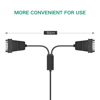 Ugreen UG30769US229TK 1.5M màu Đen Cáp chuyển đổi USB 2.0 sang 2 đầu COM cao cấp - HÀNG CHÍNH HÃNG