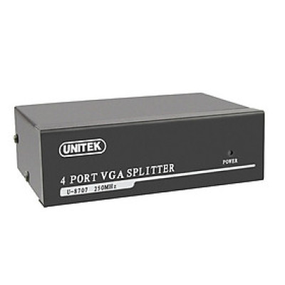 Bộ Chia VGA 1 Ra 4 Cổng Unitek U-8707 - Hàng Nhập Khẩu