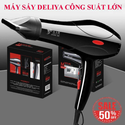 Máy sấy tóc DELIYA -Điện áp: 220V tặng kèm bộ phụ kiện 5 món