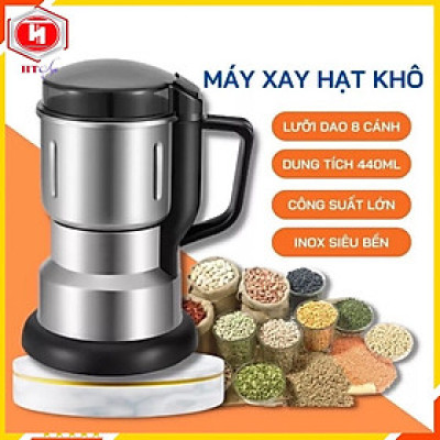 Máy Xay Hạt Khô, Máy Xay Cafe, Máy Xay Bột Khô Đa Năng Công Suất Lớn Với 8 Lưỡi Dao - Hàng Nhập Khẩu