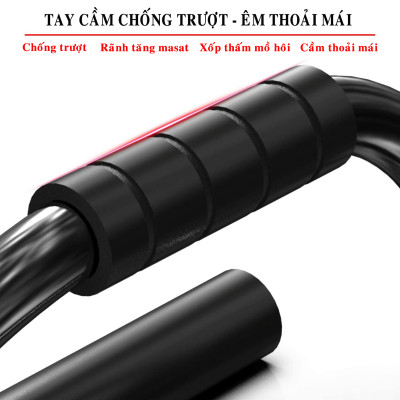 Dụng Cụ Tập Chống Đẩy Cầm Tay Màu Đen Chính Hãng Amalife - Dụng Cụ Hít Đất Cầm Tay Cao Cấp Bằng Thép Cứng Đen Huyền Bí