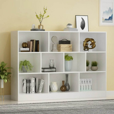 Giá sách bằng gỗ kiểu dáng tiện dụng SMLIFE Broadview