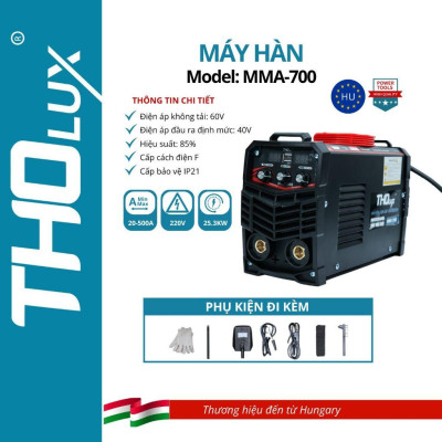 Máy hàn điện tử Tholux MMA-700 Dòng hàn 20-700A
