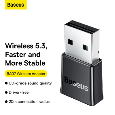 Adapter tạo Bluetooth cho máy tính / usb bluetooth V5.3 Baseus BA07 _ Hàng chính hãng