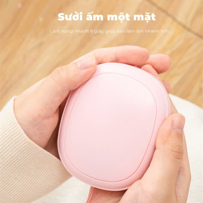 Máy Sưởi Tay Mini Cầm Tay Làm Ấm Nhanh 8s Sạc USB 2 Mức Độ Nhiệt Tùy Chỉnh Chế Độ Kèm Dây Treo Tiện Dụng Văn Phòng Du Lịch Phượt Dã Ngoại – Hàng Nhập Khẩu