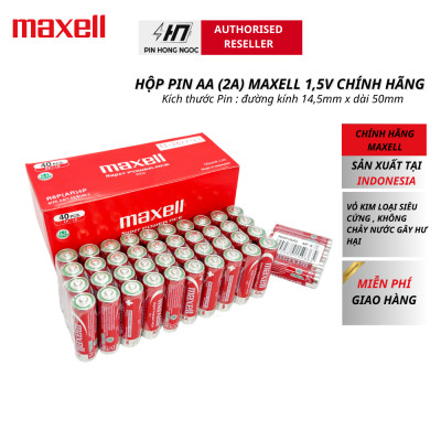Hộp 40 Viên Pin AA ( Pin Tiểu ) Maxell Siêu Bền - Hàng nhập khẩu