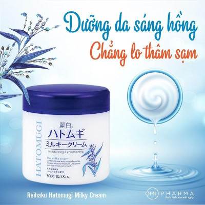 Combo Kem Dưỡng Ẩm Và Làm Sáng Da & Nước Dưỡng Ẩm Sâu Hatomugi Nhật Bản