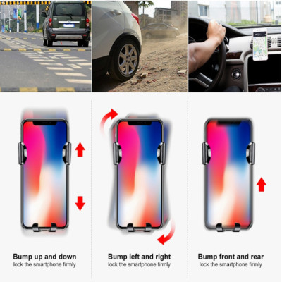 Giá đỡ điện thoại  xoay 360 độ Baseus Osculum Type Gravity Car Mount gắn taplo ô tô, xe hơi  SUYL-XP01, Tự động điều chỉnh kích thước màn hình sao cho vừa với điện thoại khi đặt lên giá đỡ, Hàng nhập khẩu