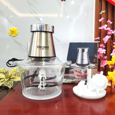 Máy xay thịt đa năng Elegant FC-J08 công suất 350W, cối thủy tinh 1.8L - Hàng chính hãng