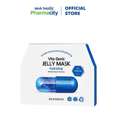 Mặt Nạ BANOBAGI Vita Genic Jelly Mask Hydrating (Xanh Dương) (Hộp 10 miếng)
