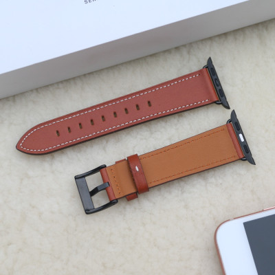 Dây Da Cho Đồng Hồ Thông Minh Apple Watch Da Bò Pullup Khóa Thép 316L Dành Cho Series SE 7| 6 | 5 | 4 | 3 | 2 | 1 - Hàng chính hãng