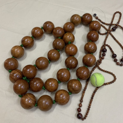 Vòng Lắc Bụng / Vòng Lắc Eo Hạt Gỗ Hương Cao Cấp Hạt 7cm ( video , hình thật )