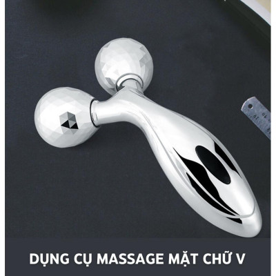 Cây Lăn Massage Mặt Và Body 3D Giúp Thon Gọn Nâng Cơ Mặt, Con Lăn Mát Xa 3D (Loại to xịn)