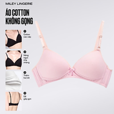 Áo Ngực Nữ Cotton Không Gọng Miley Lingerie - Màu Hồng BRW12015