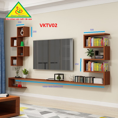 KỆ TI VI TREO TƯỜNG LẮP RÁP VKTV02 - NỘI THẤT LẮP RÁP