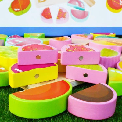 Đồ chơi Cắt Hoa Quả Bằng Gỗ Kèm Hộp Xịn Xò Cho Bé