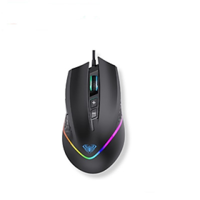 Chuột gaming có dây AULA F805 màu đen - Hàng chính hãng