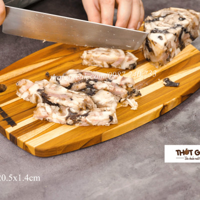 Thớt Gỗ Teak Cao Cấp - Cắt Thái, Trang Trí - 30,5x20,5x1,4cm - OV0L1 | HTX DAO PHÚC SEN