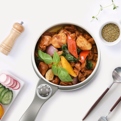 Nồi điện đa năng phủ chống dính cao cấp - Nồi lẩu điện gia đình Bcook 1.8L - Hàng nhập khẩu