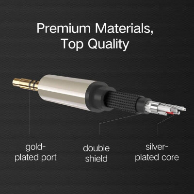 Ugreen UG40788AV125TK 20M màu Đen Cáp âm thanh 2 đầu 3.5mm dương đầu bọc kim loại cao cấp - HÀNG CHÍNH HÃNG