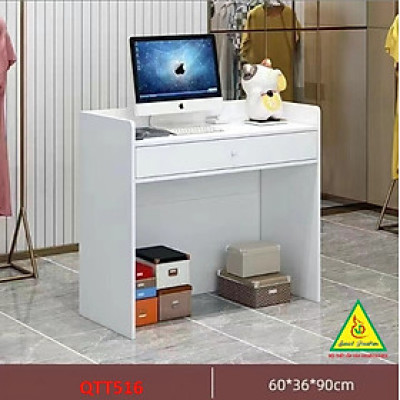 Bàn thu ngân, bàn lễ tân, bàn tính tiền bằng gỗ MDF QTT516 - NỘI THẤT LẮP RÁP VIENDONGADV