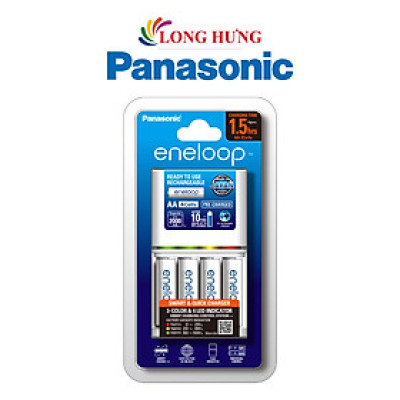 Bộ sạc pin Panasonic Eneloop AA 2000mAh K-KJ55MC40V2 (4 viên) - Hàng chính hãng